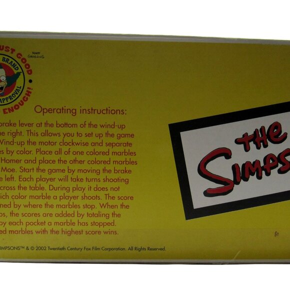 VINTAGE SIMPSONS Moe's Tavern Pool Game Tin Toy 2002 Collectible Wind-Up Action - Picture 9 of 13